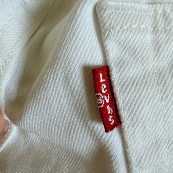 Levi's Jeans Women 31 x 32 White 501 Original Fit Straight Leg 100% Cotton - Picture 8 of 8